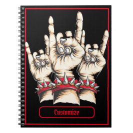 Persoonlijke zwarte paarden omhoog notitieboek