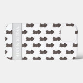 Persoonlijke zwarte porseleinkast Case-Mate iPhone case (Achterkant (horizontaal))