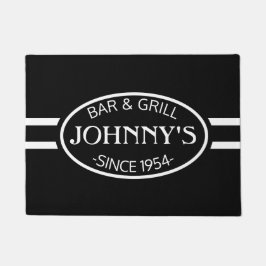 Persoonlijke zwarte racer deurmat