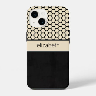 Persoonlijke Zwarte Stippen Hoesje voor Telefoon iPhone 14 Hoesje