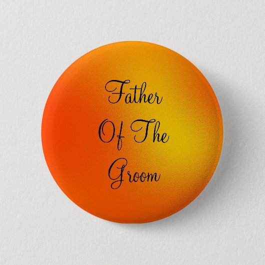 Persoonlijke Zwarte Tekst Vader van de Bruidegom Ronde Button 5,7 Cm (Voorkant)