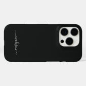 Persoonlijke zwarte telefoonhoes met eigen naam Case-Mate iPhone case (Achterkant (horizontaal))