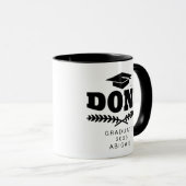 Persoonlijke zwarte Typografie Afstuderen 2021 Mok (Voorkant rechts)