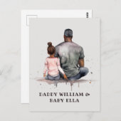 Persoonlijke Zwarte Vader en Dochter (5) Briefkaart (Voorkant / Achterkant)