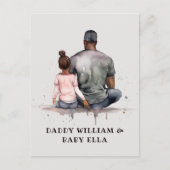 Persoonlijke Zwarte Vader en Dochter (5) Briefkaart (Voorkant)