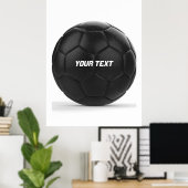 Persoonlijke Zwarte Voetbal Poster (Thuiskantoor)