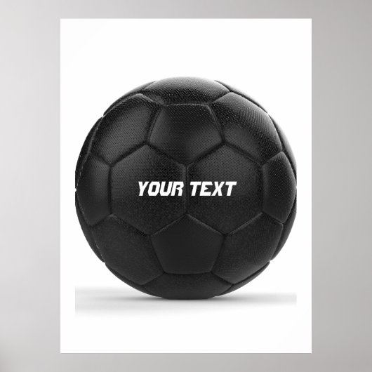 Persoonlijke Zwarte Voetbal Poster (Voorkant)