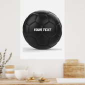 Persoonlijke Zwarte Voetbal Poster (Keuken)