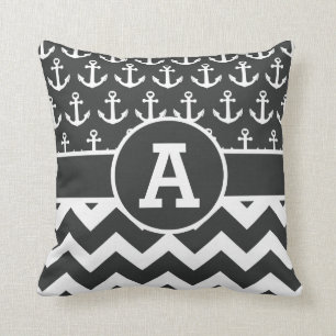 Persoonlijke zwarte witte Chevron-kleuren Kussen