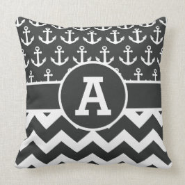 Persoonlijke zwarte witte Chevron-kleuren Kussen
