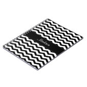 Persoonlijke zwarte witte Chevron spiral-laptop Notitieboek (Linkerzijde)