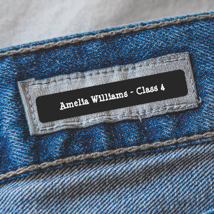 Persoonlijke zwarte/witte kleren voor terug naar s labels