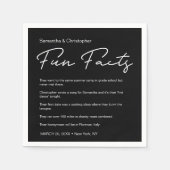 Persoonlijke zwarte witte lijst Weddenschappen Servet (Voorkant)