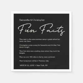 Persoonlijke zwarte witte lijst Weddenschappen Servet