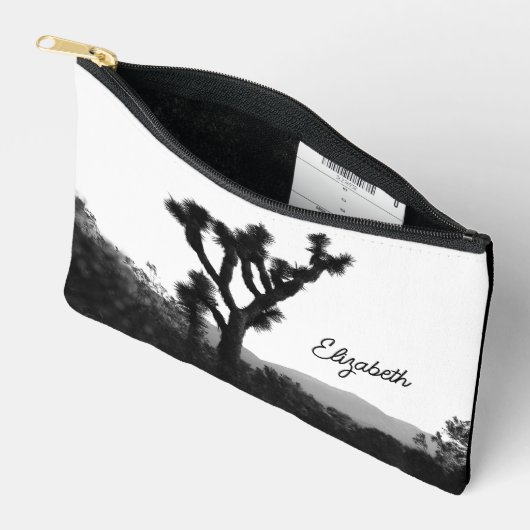 Persoonlijke zwarte & witte make-uptas Joshua Tree Etui (Open)