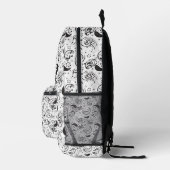 Persoonlijke Zwarte Witte Paisley Rugzak (Rechts)