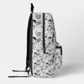 Persoonlijke Zwarte Witte Paisley Rugzak (Links)