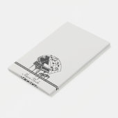 Persoonlijke zwarte witte pianomuzieknotities post-it® notes (Schuin)