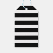 Persoonlijke Zwarte Witte Streep Bruidsdouche Cadeaulabel (Achterkant)