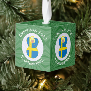 Persoonlijke Zweedse engel kerst vlag Decoratie