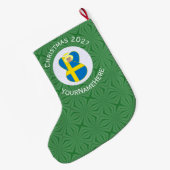 Persoonlijke Zweedse engel kerst vlag Grote Kerstsok (Achterkant (Hangend))