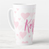 Persoonlijke zweet-heart valentine-dag latte Mok (Linkerhoek)