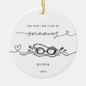 Persoonlijke Zwem Kerst Ornament (Voorkant)