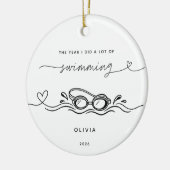 Persoonlijke Zwem Kerst Ornament (Links)