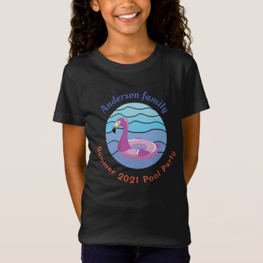 Persoonlijke zwembad t-shirt (Voorkant)