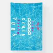 Persoonlijke zwembadfeeststemming zomerbanner spandoek (Verticaal)