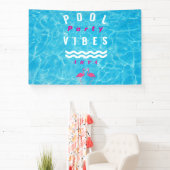 Persoonlijke zwembadfeeststemming zomerbanner spandoek (Insitu)