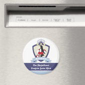 Persoonlijke zwemclub Crest Cute Penguin Kinder Magneet (Insitu (Vaatwasser))