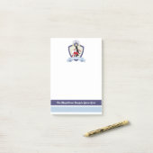 Persoonlijke zwemclub Crest Cute Penguin Kinder Post-it® Notes (Op bureau)