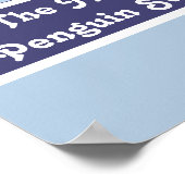 Persoonlijke zwemclub Crest Cute Penguin Kinder Poster (Hoek)