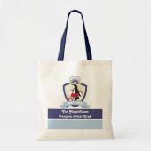 Persoonlijke zwemclub Crest Cute Penguin Kinder Tote Bag (Voorkant)