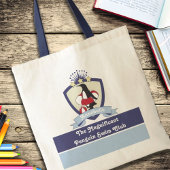 Persoonlijke zwemclub Crest Cute Penguin Kinder Tote Bag