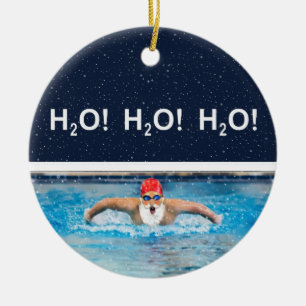 Persoonlijke Zwemende Vakbakkersbons Cadeau-kerami Keramisch Ornament