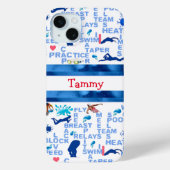 Persoonlijke zwemmers Word iPhone Case (Achterkant)