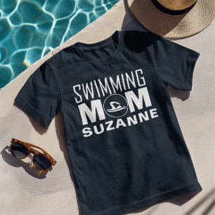 Persoonlijke Zwemmoeder Zwemteam Ouder Tri-Blend Shirt