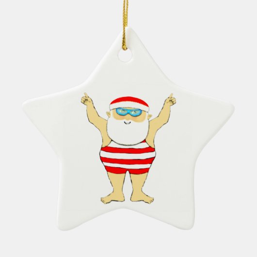 Persoonlijke zwemserver keramisch ornament (Voorkant)