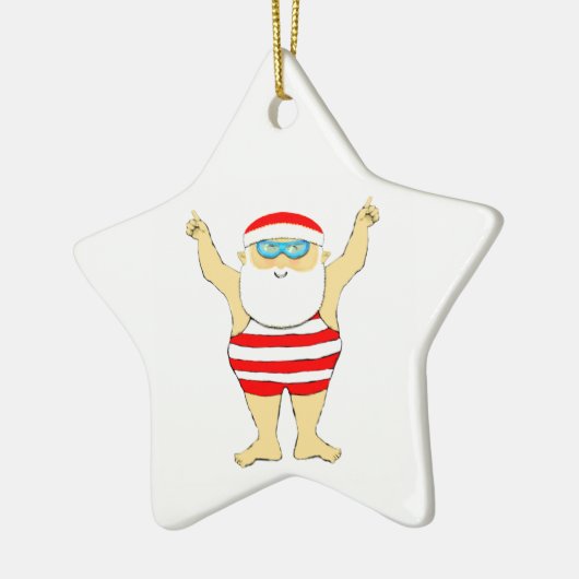 Persoonlijke zwemserver keramisch ornament (Links)