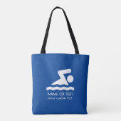 Persoonlijke zwemzwemmer en teamnaam tote bag (Achterkant)