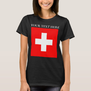 Persoonlijke Zwitserland Vlag Schweiz Zwitsers Eur T-shirt