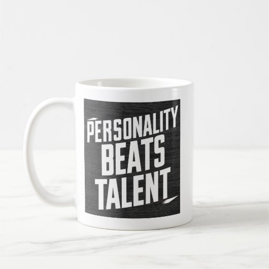 Persoonlijkheid Beat Talent Inspirerend Quotes Koffiemok (Links)