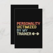 Persoonlijkheid het slachtoffer van mijn trainer F Bedankkaart (Voorkant / Achterkant)