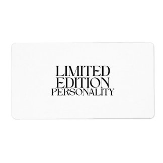 Persoonlijkheid Limited Edition Zakelijk Verzenden Etiket