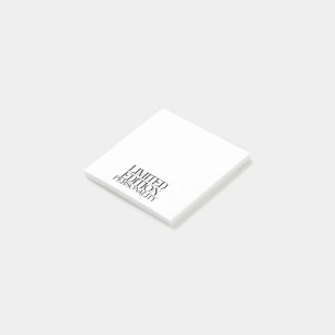 Persoonlijkheid met beperkte oplage Sarcasme typog Post-it® Notes
