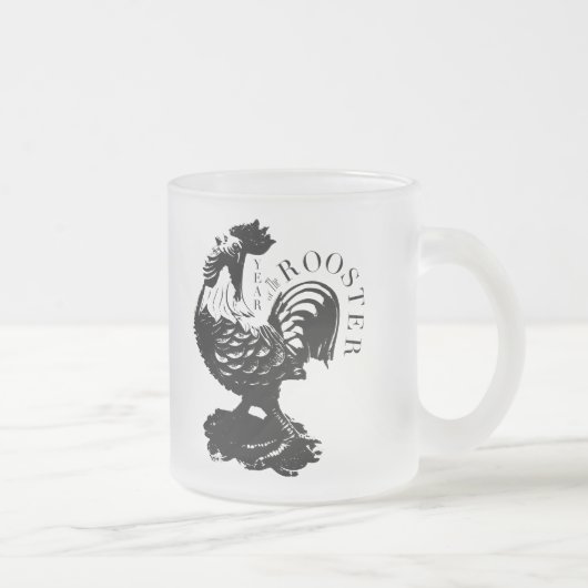 Persoonlijkheid Rooster Chinees Zodiac Verjaardag  Matglas Koffiemok (Rechts)