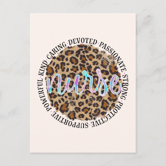 Persoonlijkheidskenmerken van verpleegsters briefkaart (Voorkant)