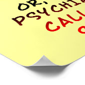 Persoonlijkheidssymptomen Funny Poster Sign (Hoek)